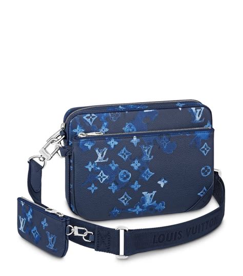 louis vuitton bag with blue strap